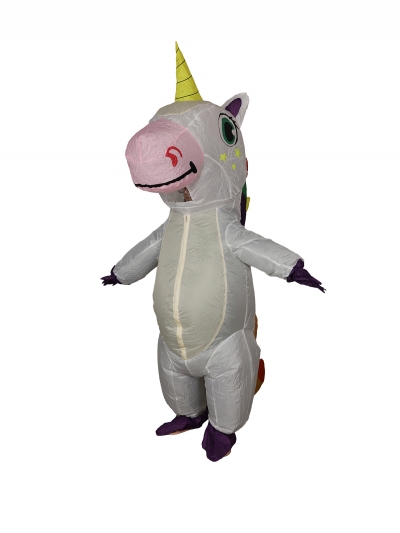 Надувной костюм Единорог, белый-7