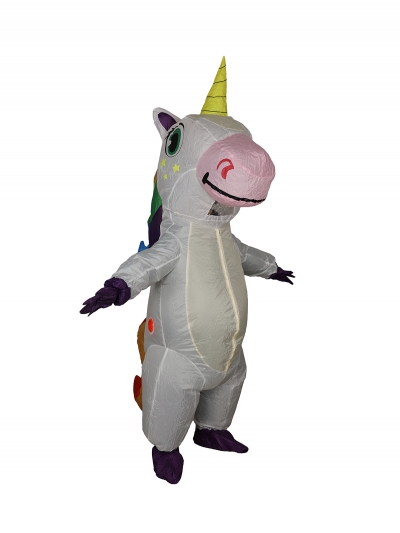 Надувной костюм Единорог, белый-1